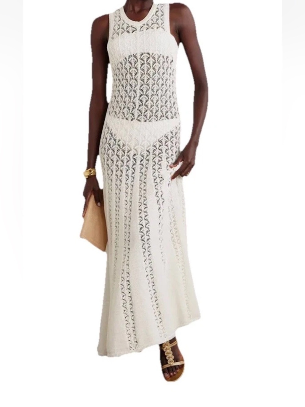 Zimmermann Wylie Open Stitch Cotton Knit Dress White women size AU 1 US 6 NWT